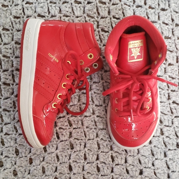 red patent leather adidas